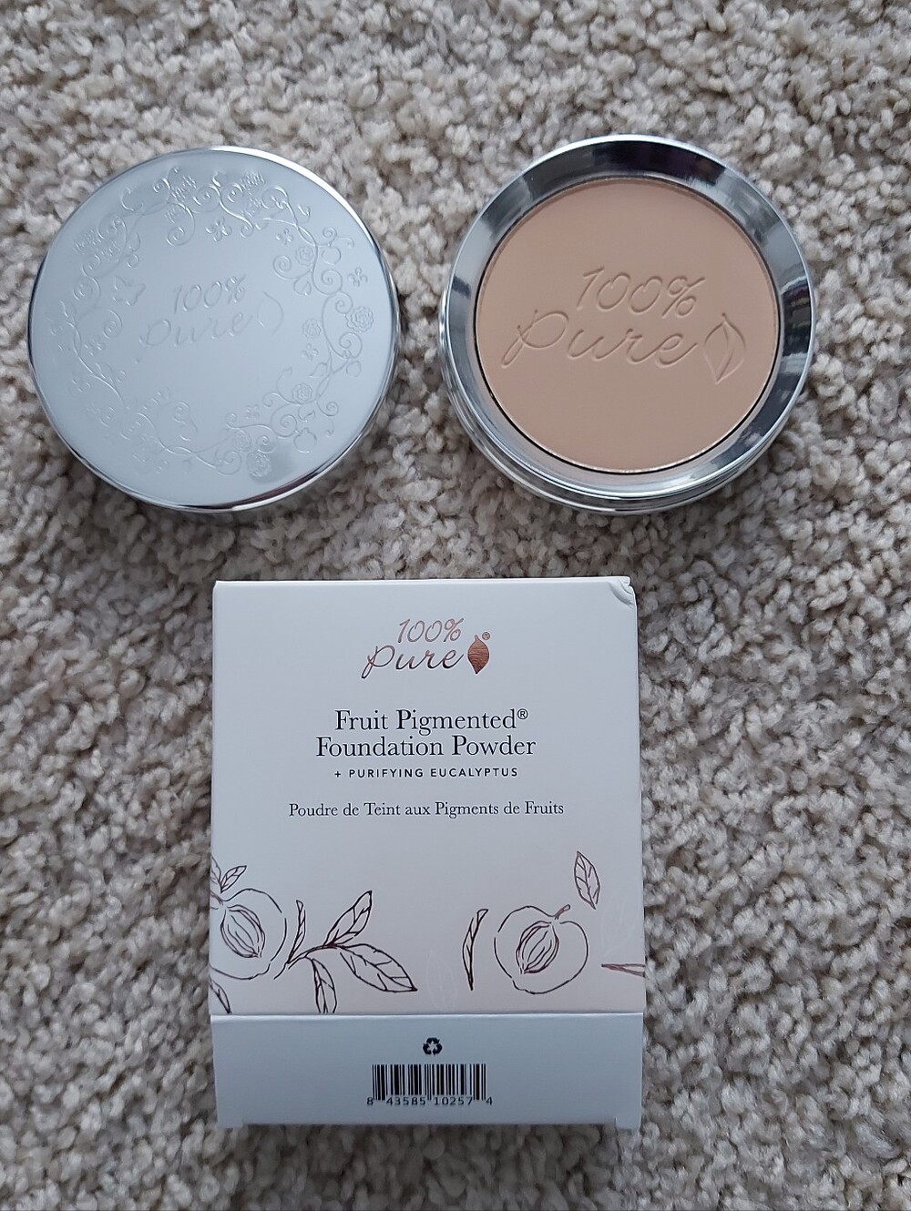 100% Pure Fruit Pigmented Powder Foundation Peach Bisque